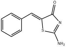 (5Z)-2-amino-5-benzylidene-1,3-thiazol-4-one Struktur