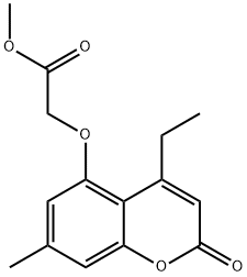 methyl 2-(4-ethyl-7-methyl-2-oxochromen-5-yl)oxyacetate Struktur