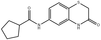 N-(3-oxo-4H-1,4-benzothiazin-6-yl)cyclopentanecarboxamide Struktur