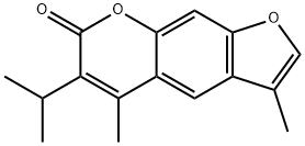 3,5-dimethyl-6-propan-2-ylfuro[3,2-g]chromen-7-one Struktur