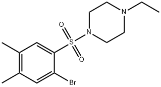 1-(2-bromo-4,5-dimethylphenyl)sulfonyl-4-ethylpiperazine Struktur