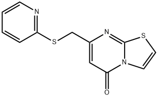 7-(pyridin-2-ylsulfanylmethyl)-[1,3]thiazolo[3,2-a]pyrimidin-5-one Struktur