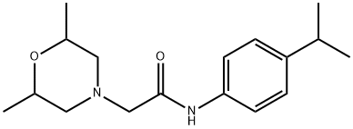 2-(2,6-dimethylmorpholin-4-yl)-N-(4-propan-2-ylphenyl)acetamide Struktur