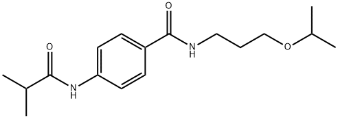 4-(2-methylpropanoylamino)-N-(3-propan-2-yloxypropyl)benzamide Struktur