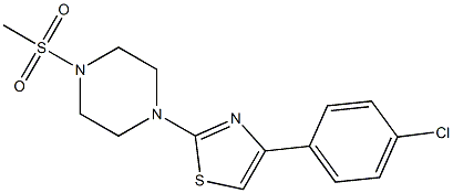 4-(4-chlorophenyl)-2-(4-methylsulfonylpiperazin-1-yl)-1,3-thiazole Struktur