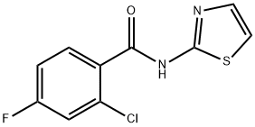 2-chloro-4-fluoro-N-(1,3-thiazol-2-yl)benzamide Struktur