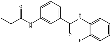 N-(2-fluorophenyl)-3-(propanoylamino)benzamide Struktur