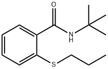 N-tert-butyl-2-propylsulfanylbenzamide Struktur