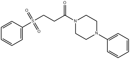 3-(benzenesulfonyl)-1-(4-phenylpiperazin-1-yl)propan-1-one Structure