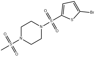 1-(5-bromothiophen-2-yl)sulfonyl-4-methylsulfonylpiperazine Struktur