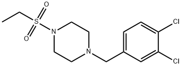 1-[(3,4-dichlorophenyl)methyl]-4-ethylsulfonylpiperazine Struktur