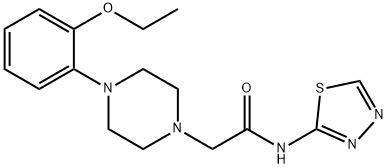 2-[4-(2-ethoxyphenyl)piperazin-1-yl]-N-(1,3,4-thiadiazol-2-yl)acetamide Struktur