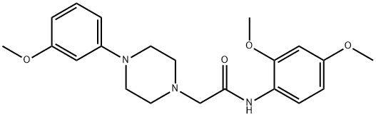 N-(2,4-dimethoxyphenyl)-2-[4-(3-methoxyphenyl)piperazin-1-yl]acetamide Struktur