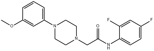 N-(2,4-difluorophenyl)-2-[4-(3-methoxyphenyl)piperazin-1-yl]acetamide Struktur