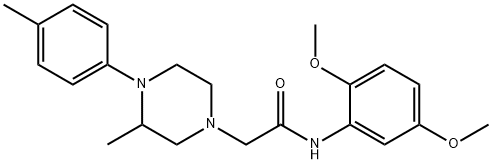 N-(2,5-dimethoxyphenyl)-2-[3-methyl-4-(4-methylphenyl)piperazin-1-yl]acetamide Struktur