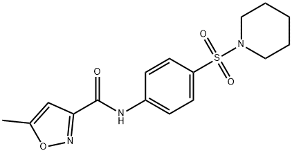 5-methyl-N-(4-piperidin-1-ylsulfonylphenyl)-1,2-oxazole-3-carboxamide Struktur