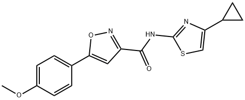 N-(4-cyclopropyl-1,3-thiazol-2-yl)-5-(4-methoxyphenyl)-1,2-oxazole-3-carboxamide Struktur