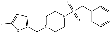 1-benzylsulfonyl-4-[(5-methylfuran-2-yl)methyl]piperazine Struktur