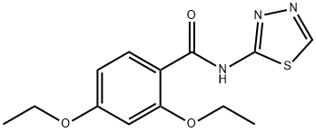 2,4-diethoxy-N-(1,3,4-thiadiazol-2-yl)benzamide Struktur