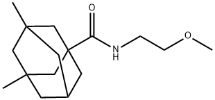 N-(2-methoxyethyl)-3,5-dimethyladamantane-1-carboxamide Struktur