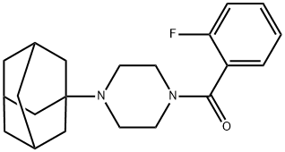 [4-(1-adamantyl)piperazin-1-yl]-(2-fluorophenyl)methanone Struktur