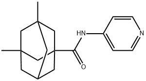 3,5-dimethyl-N-pyridin-4-yladamantane-1-carboxamide Struktur