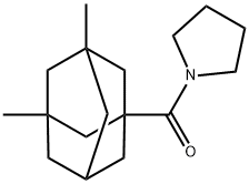 (3,5-dimethyl-1-adamantyl)-pyrrolidin-1-ylmethanone Struktur