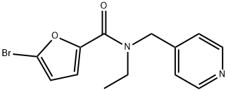 5-bromo-N-ethyl-N-(pyridin-4-ylmethyl)furan-2-carboxamide Struktur