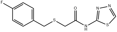 2-[(4-fluorophenyl)methylsulfanyl]-N-(1,3,4-thiadiazol-2-yl)acetamide Struktur