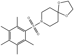 8-(2,3,4,5,6-pentamethylphenyl)sulfonyl-1,4-dioxa-8-azaspiro[4.5]decane Struktur