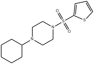 1-cyclohexyl-4-thiophen-2-ylsulfonylpiperazine Struktur