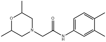 2-(2,6-dimethylmorpholin-4-yl)-N-(3,4-dimethylphenyl)acetamide Struktur