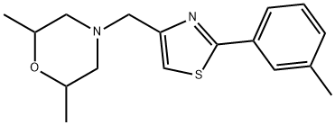 2,6-dimethyl-4-[[2-(3-methylphenyl)-1,3-thiazol-4-yl]methyl]morpholine Struktur