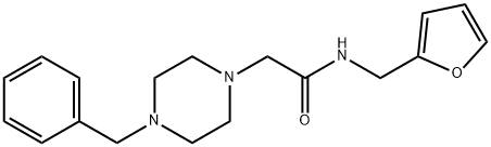 2-(4-benzylpiperazin-1-yl)-N-(furan-2-ylmethyl)acetamide Struktur