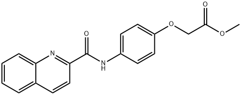 methyl 2-[4-(quinoline-2-carbonylamino)phenoxy]acetate Struktur