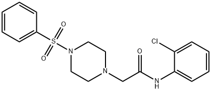 2-[4-(benzenesulfonyl)piperazin-1-yl]-N-(2-chlorophenyl)acetamide Struktur