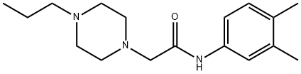 N-(3,4-dimethylphenyl)-2-(4-propylpiperazin-1-yl)acetamide Struktur