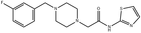 2-[4-[(3-fluorophenyl)methyl]piperazin-1-yl]-N-(1,3-thiazol-2-yl)acetamide Struktur