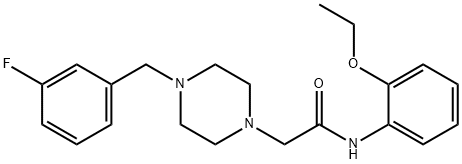 N-(2-ethoxyphenyl)-2-[4-[(3-fluorophenyl)methyl]piperazin-1-yl]acetamide Struktur