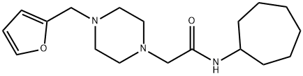 N-cycloheptyl-2-[4-(furan-2-ylmethyl)piperazin-1-yl]acetamide Struktur