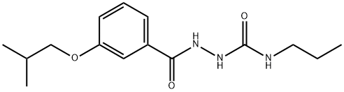 1-[[3-(2-methylpropoxy)benzoyl]amino]-3-propylurea Struktur