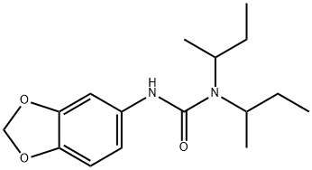 3-(1,3-benzodioxol-5-yl)-1,1-di(butan-2-yl)urea Struktur