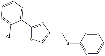 2-(2-chlorophenyl)-4-(pyridin-2-ylsulfanylmethyl)-1,3-thiazole Struktur