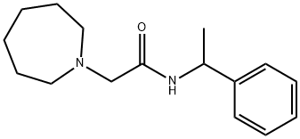 2-(azepan-1-yl)-N-(1-phenylethyl)acetamide Struktur