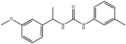 1-[1-(3-methoxyphenyl)ethyl]-3-(3-methylphenyl)urea Struktur