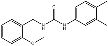 1-(3,4-dimethylphenyl)-3-[(2-methoxyphenyl)methyl]urea Struktur