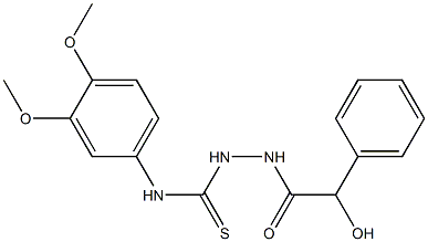 1-(3,4-dimethoxyphenyl)-3-[(2-hydroxy-2-phenylacetyl)amino]thiourea Struktur