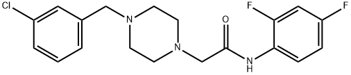 2-[4-[(3-chlorophenyl)methyl]piperazin-1-yl]-N-(2,4-difluorophenyl)acetamide Struktur