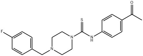 N-(4-acetylphenyl)-4-[(4-fluorophenyl)methyl]piperazine-1-carbothioamide Struktur