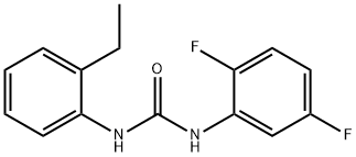 1-(2,5-difluorophenyl)-3-(2-ethylphenyl)urea Struktur